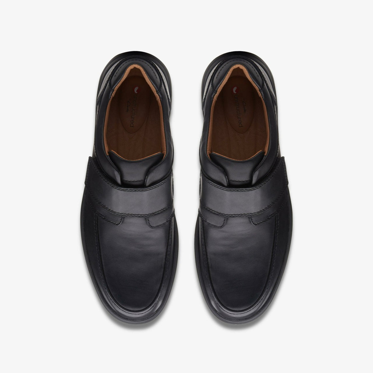 Un Abode Strap Loafer Black Leather - Clarks Men