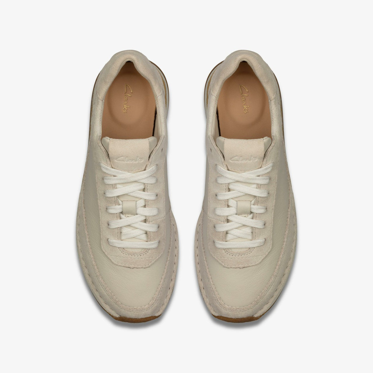 Craft Run Lace White Suede - Clarks Women