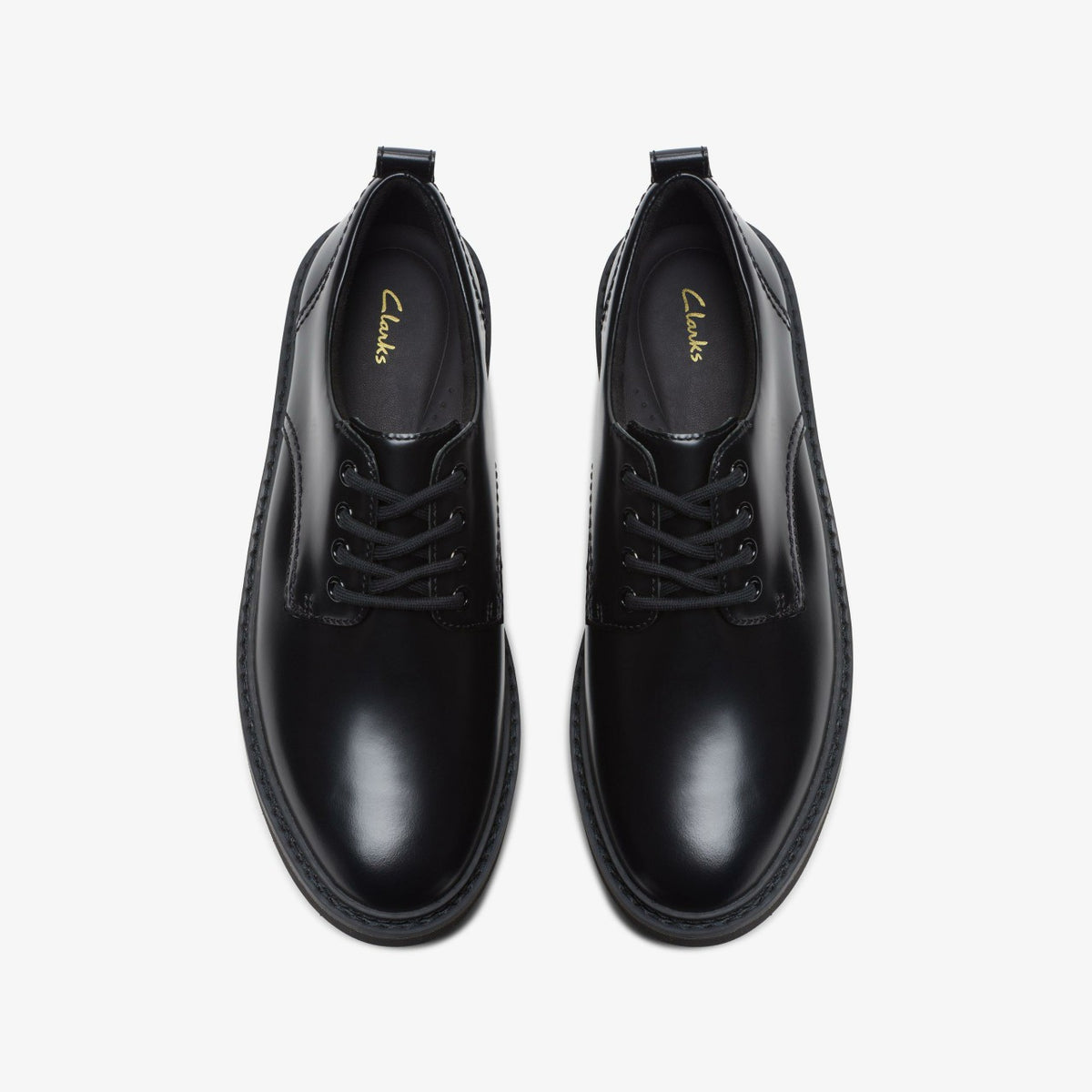 Orianna W Derby Black Leather - Clarks Women
