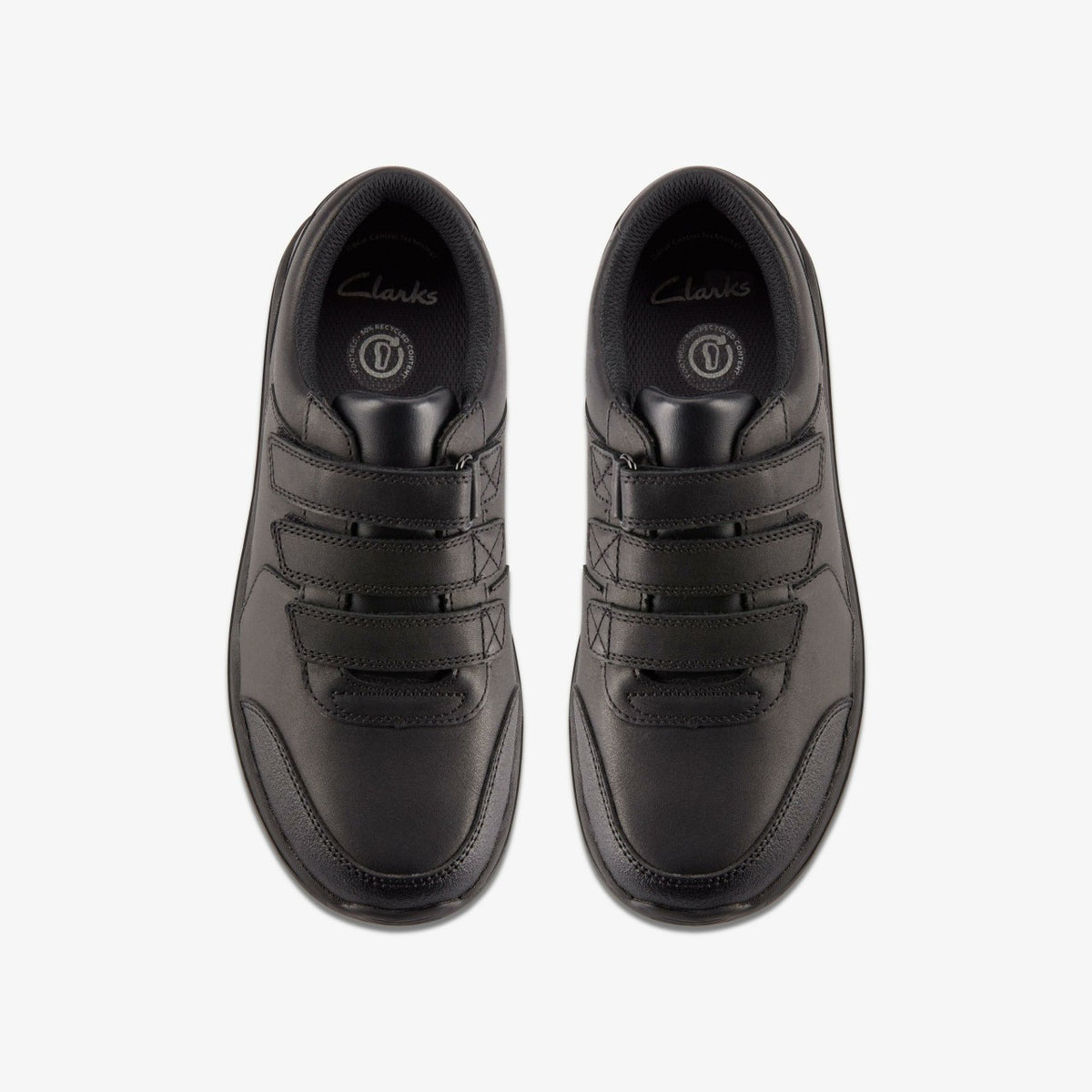 Daze Step 2 Youth Black Leather - Clarks Kids