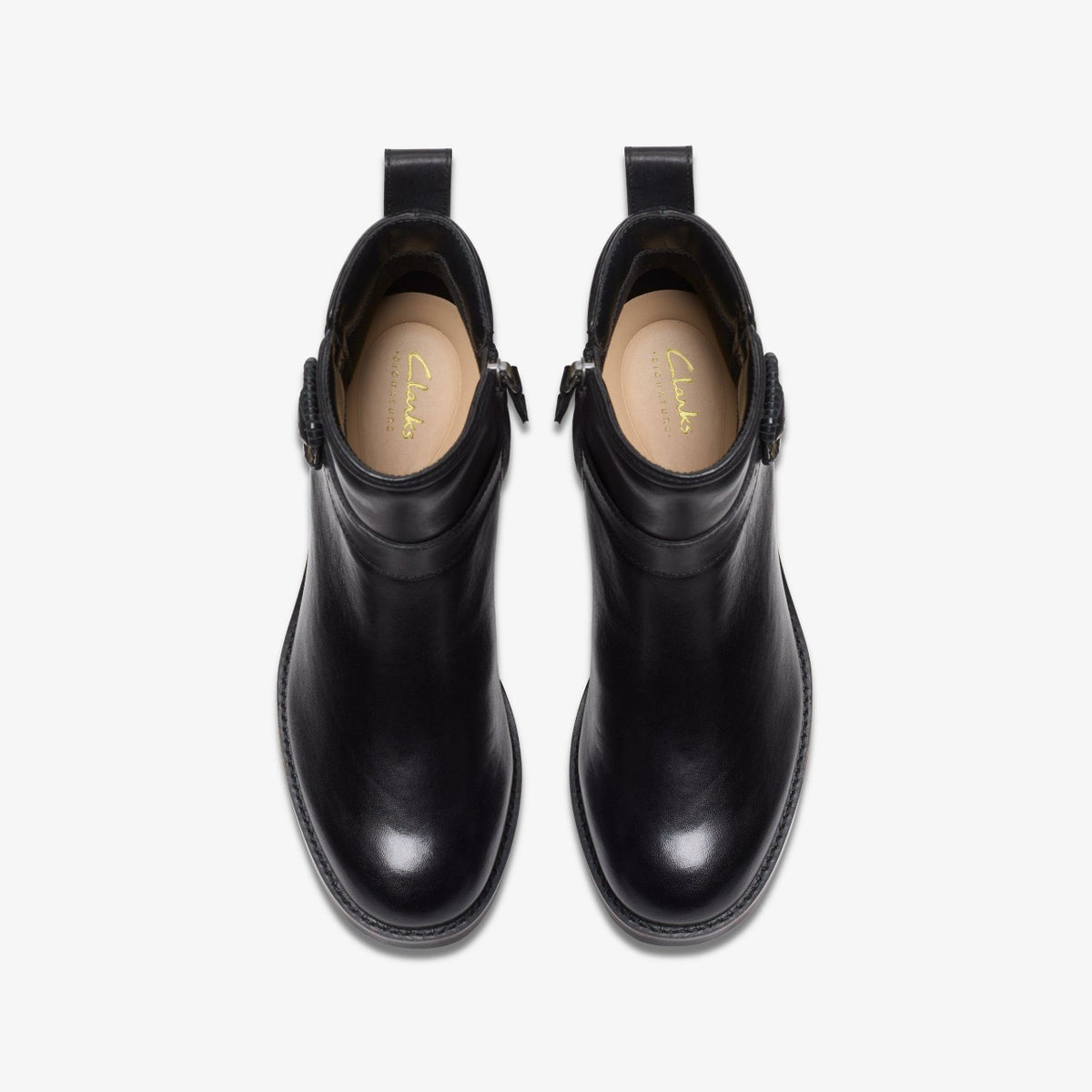 Chamberly Trim Black Leather - Clarks Women