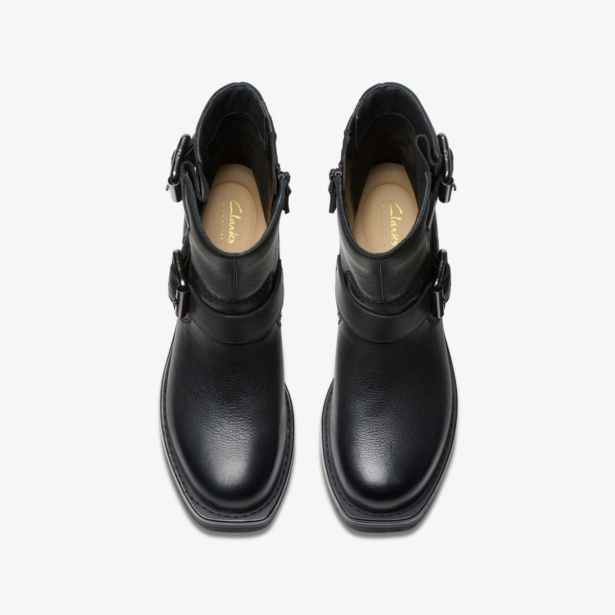 Rebelle Buckle Black Leather - Clarks Women