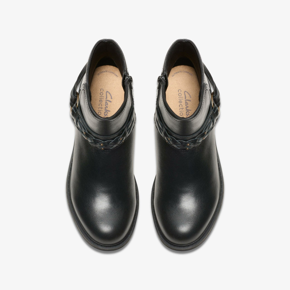 Hearth Kaylie Ankle Boot Black Leather - Clarks Women