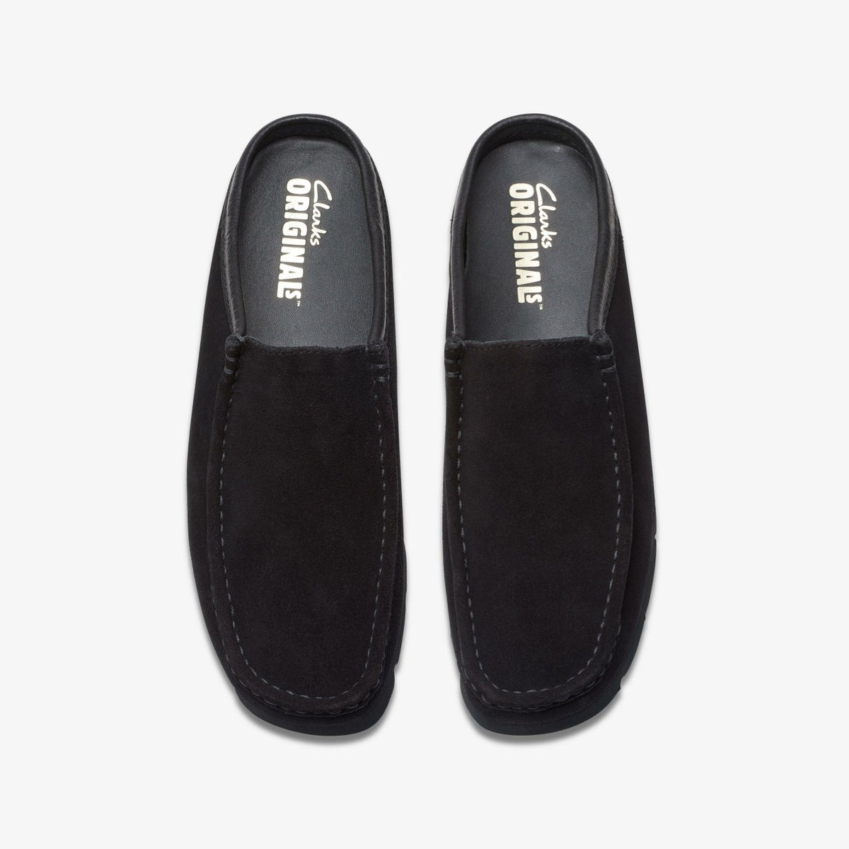 Wallabee Slip Black Suede - Clarks Men