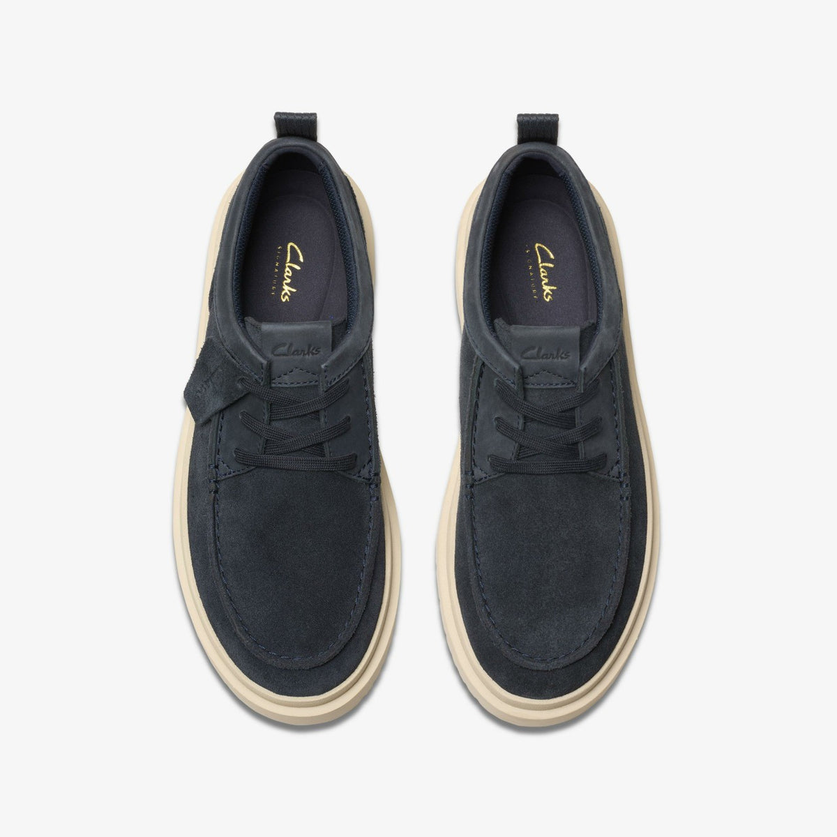 Polden Moc Navy Suede - Clarks Men