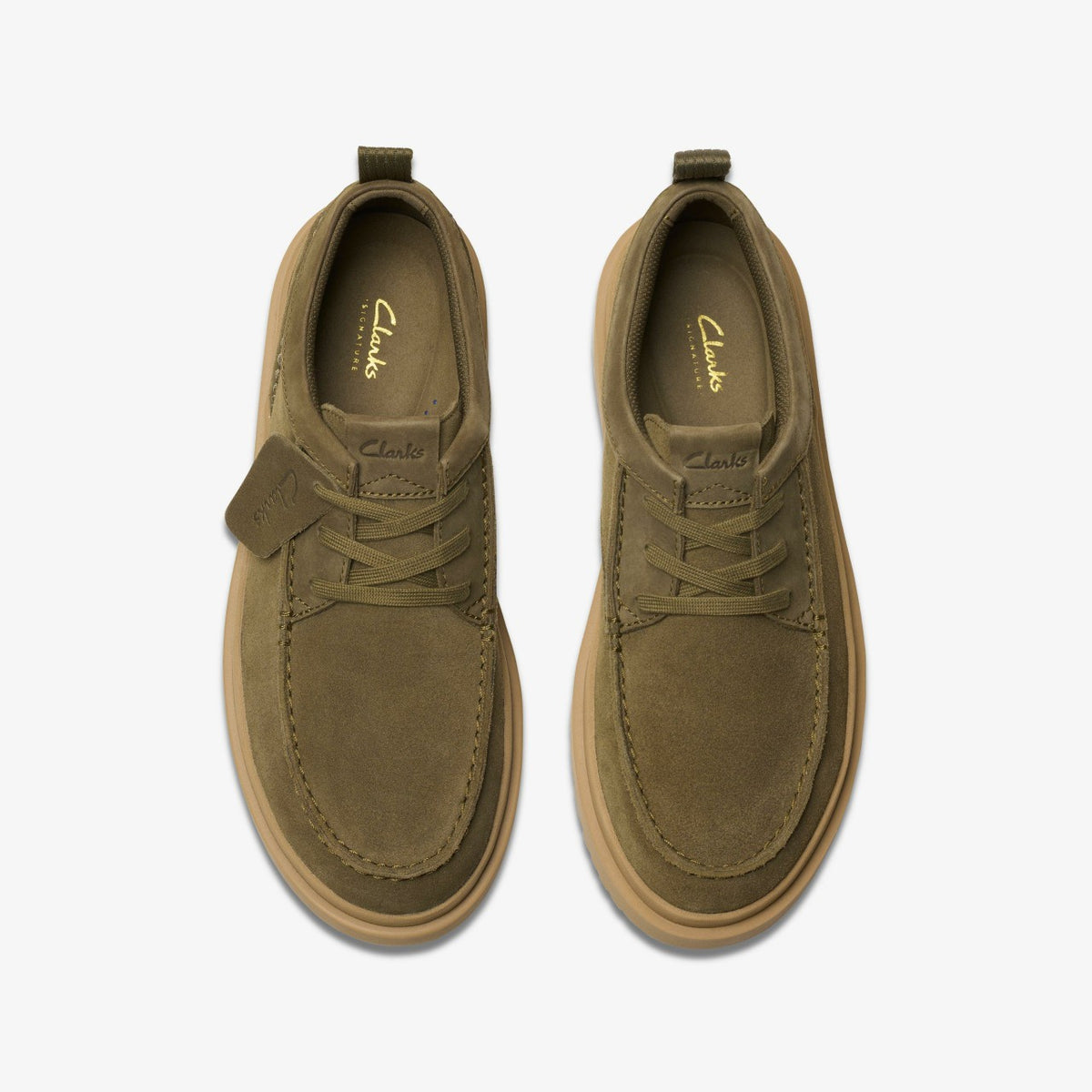 Polden Moc Olive Suede - Clarks Men