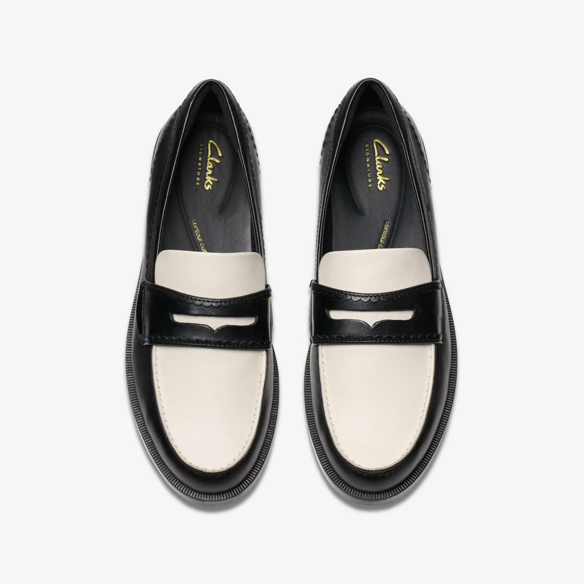 Straven Edge Black Combination Leather - Clarks Women