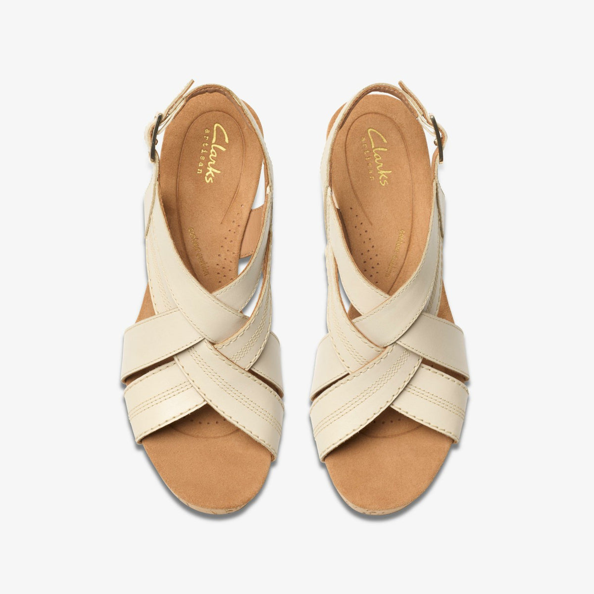 Sabina Sling Cream Leather - Clarks Women