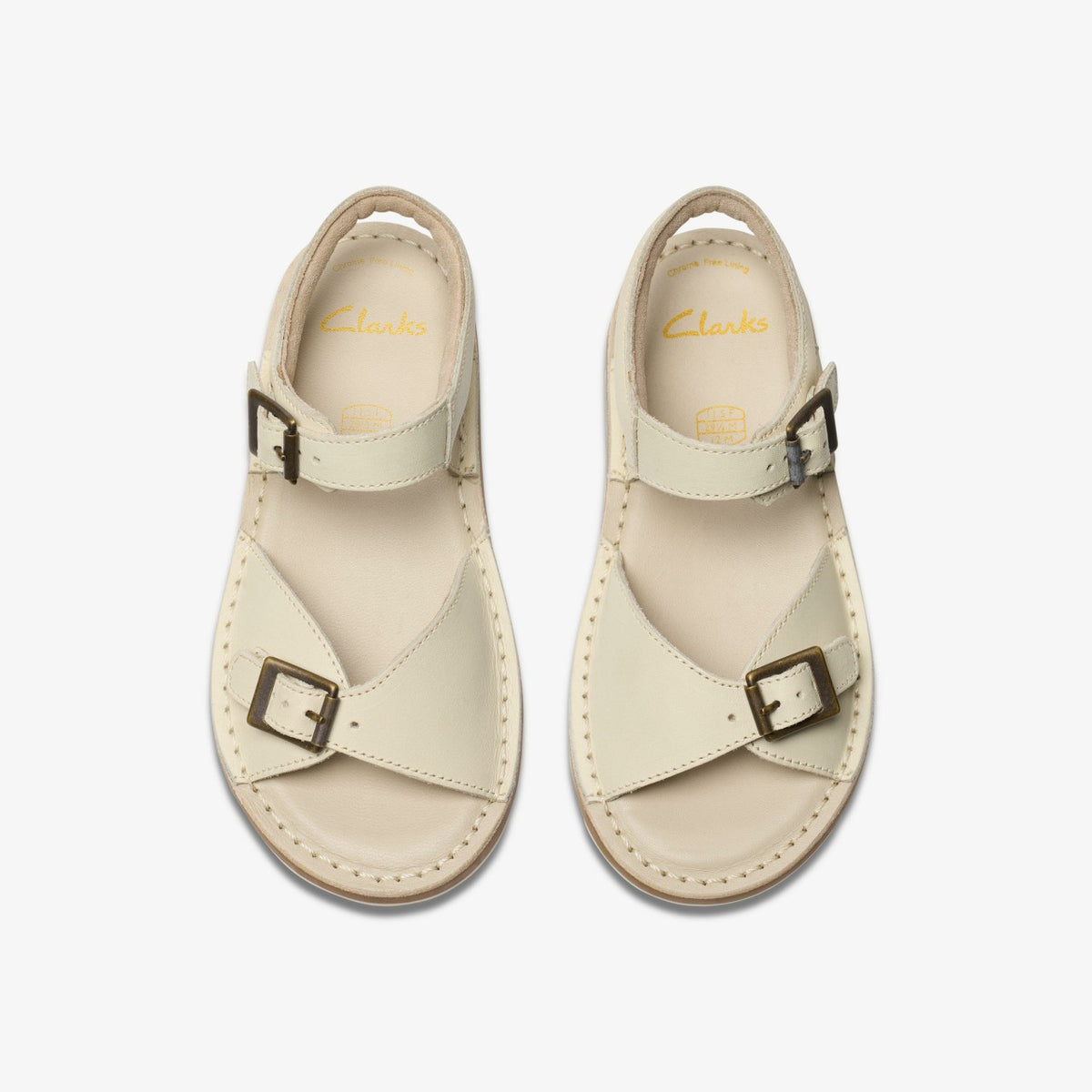 Playsun Kid Off White Leather - Clarks Kids
