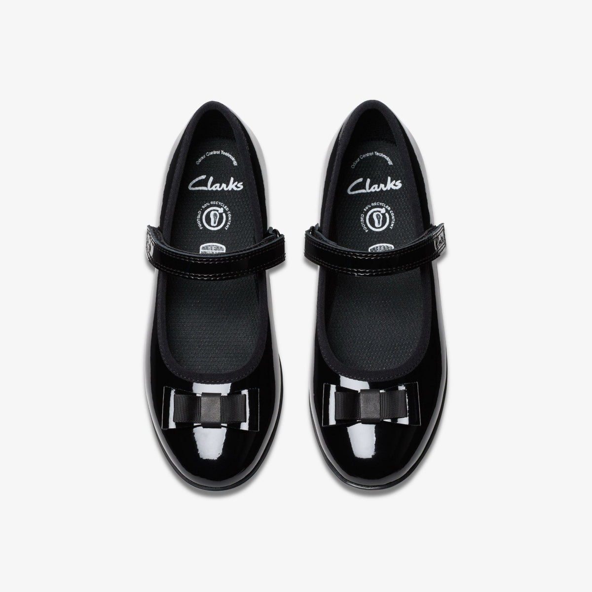 Finja Tap Older Black Patent - Clarks Kids