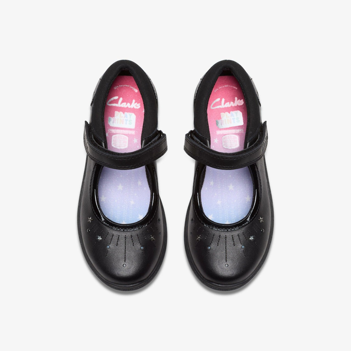 Relda Wish Kid Black Leather - Clarks Kids