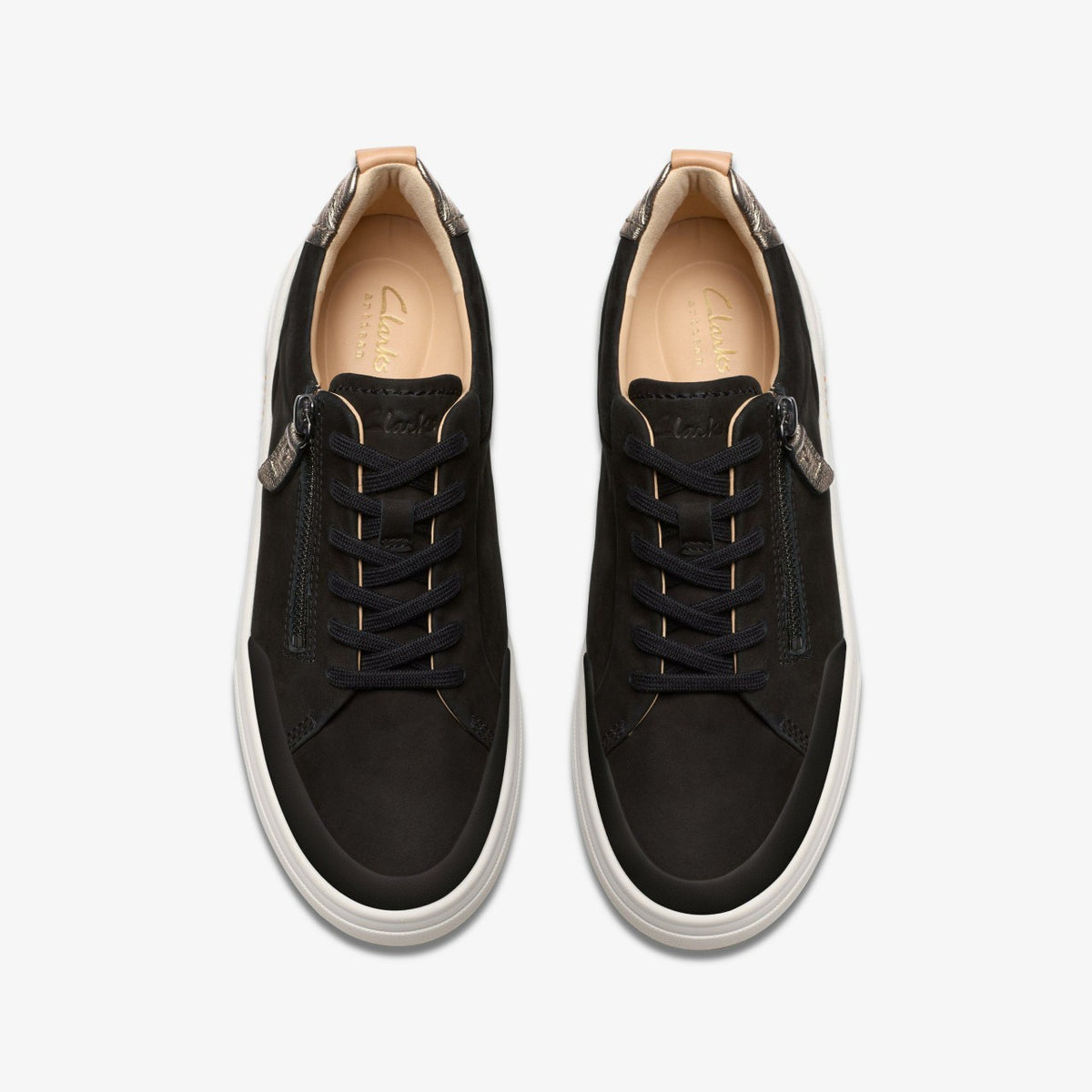 Hollyhock Zip Black Nubuck - Clarks Women