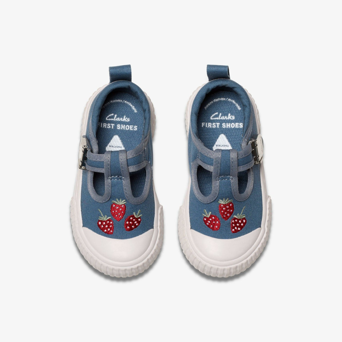 Foxing Berry Toddler Blue Canvas - Clarks Kids|Babies