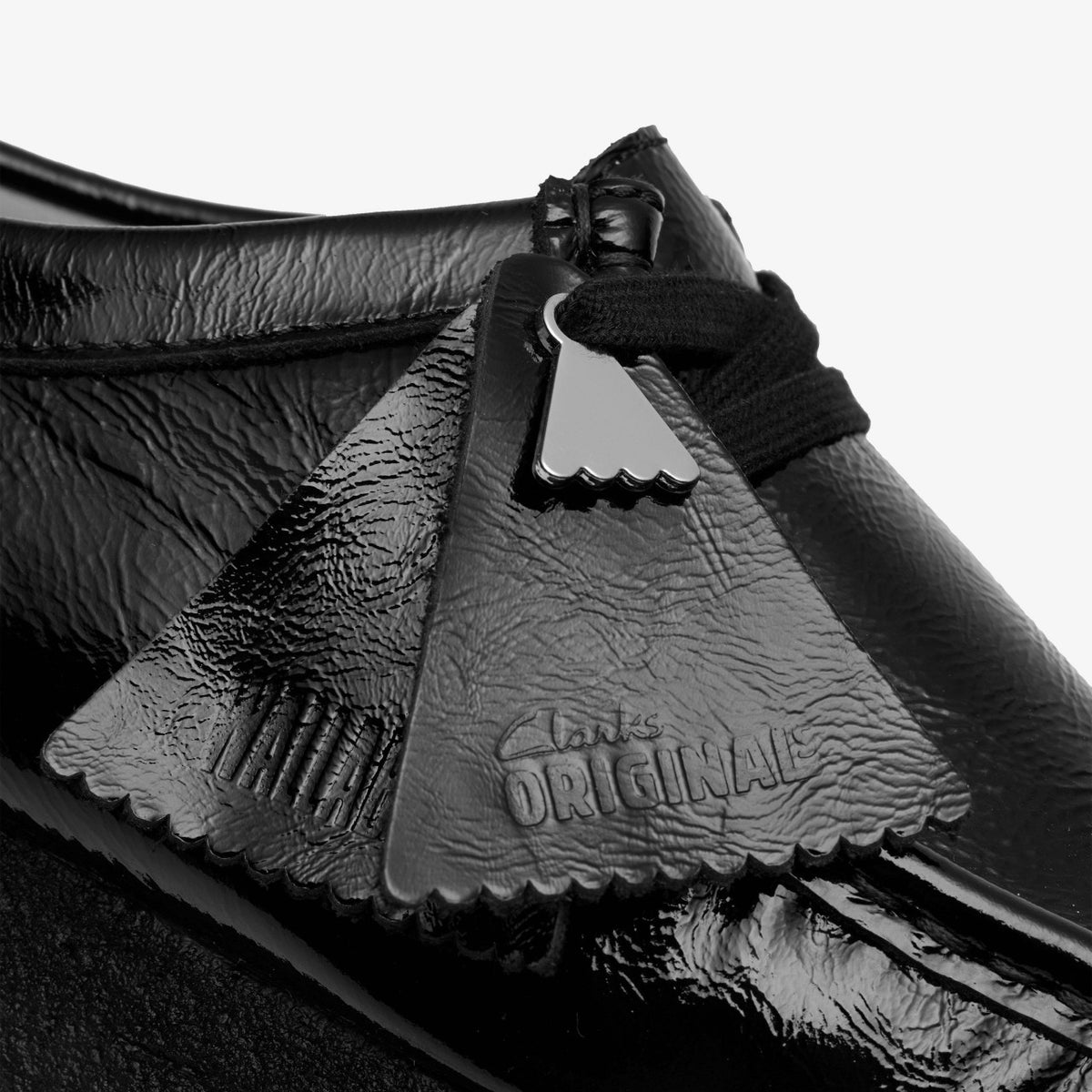 Wallabee Black Patent - Clarks Women
