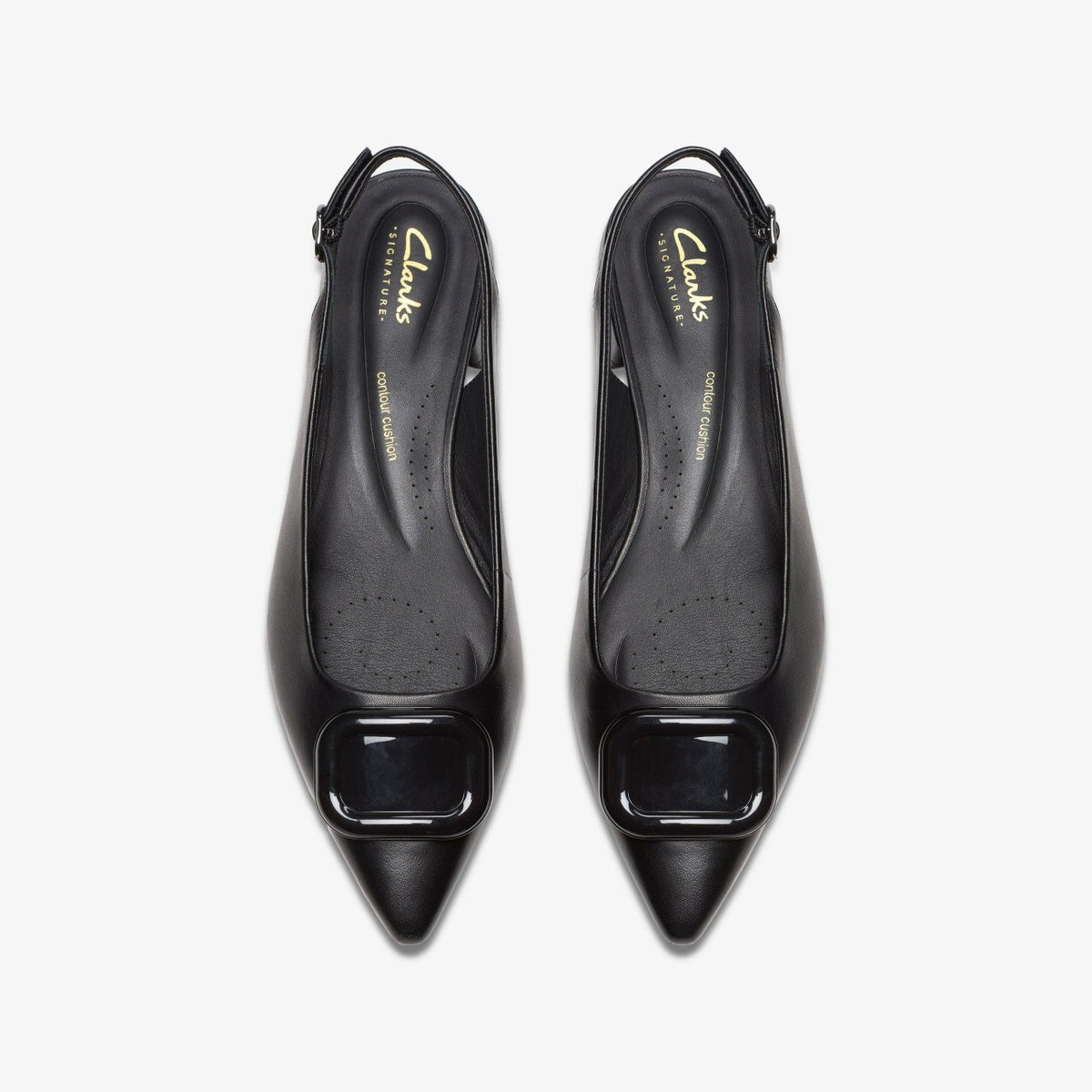 Sensa 15 Trim Black Leather - Clarks Women