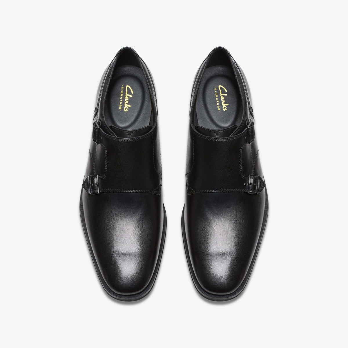 Paulton Monk Black Leather - Clarks Men