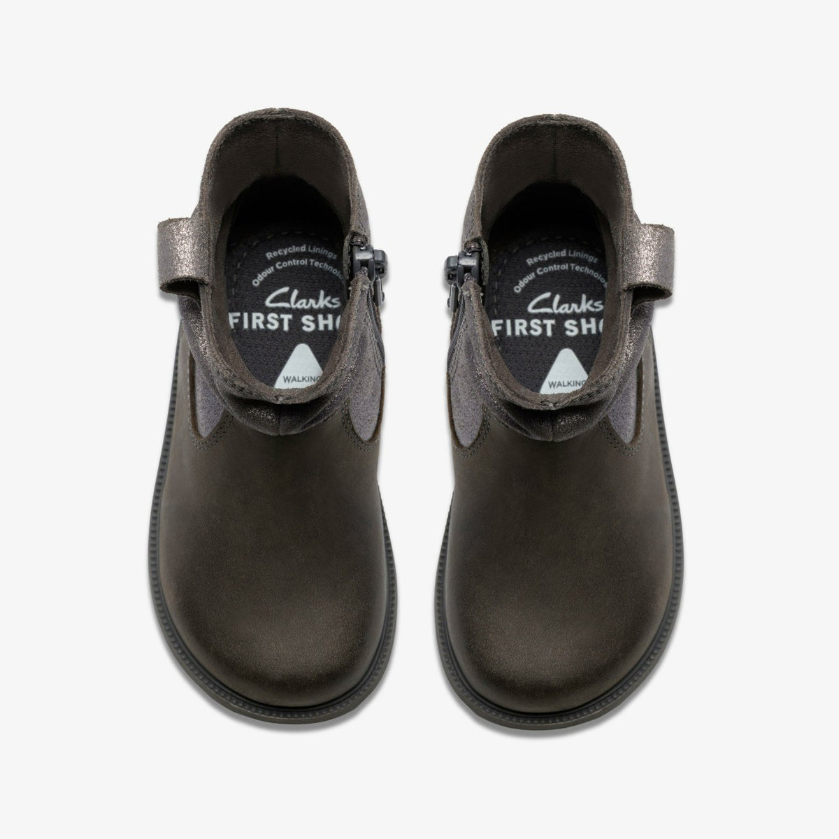 Oaklyn Top Toddler Pewter Suede - Clarks Kids