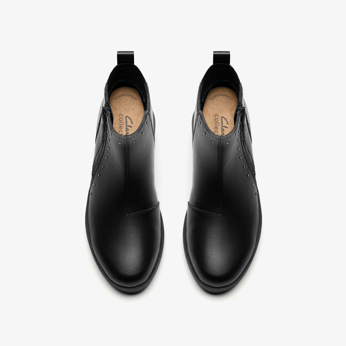 Zylah Willow Black Leather - Clarks Women