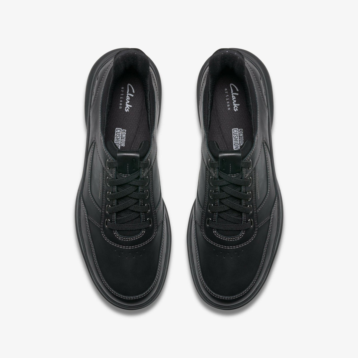 Mullan Easy Black Leather - Clarks Men