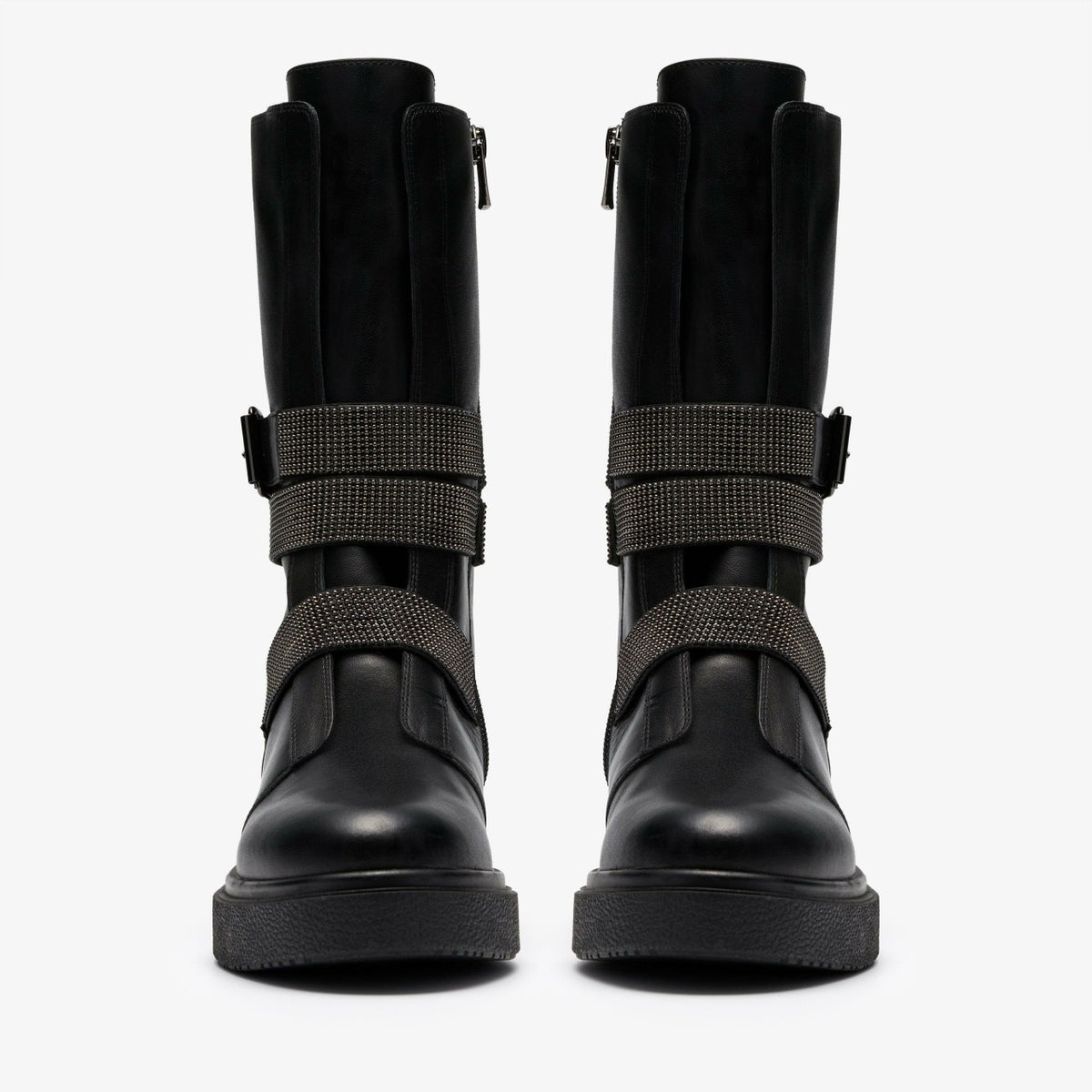 Muster Chain Black Leather - Clarks Women