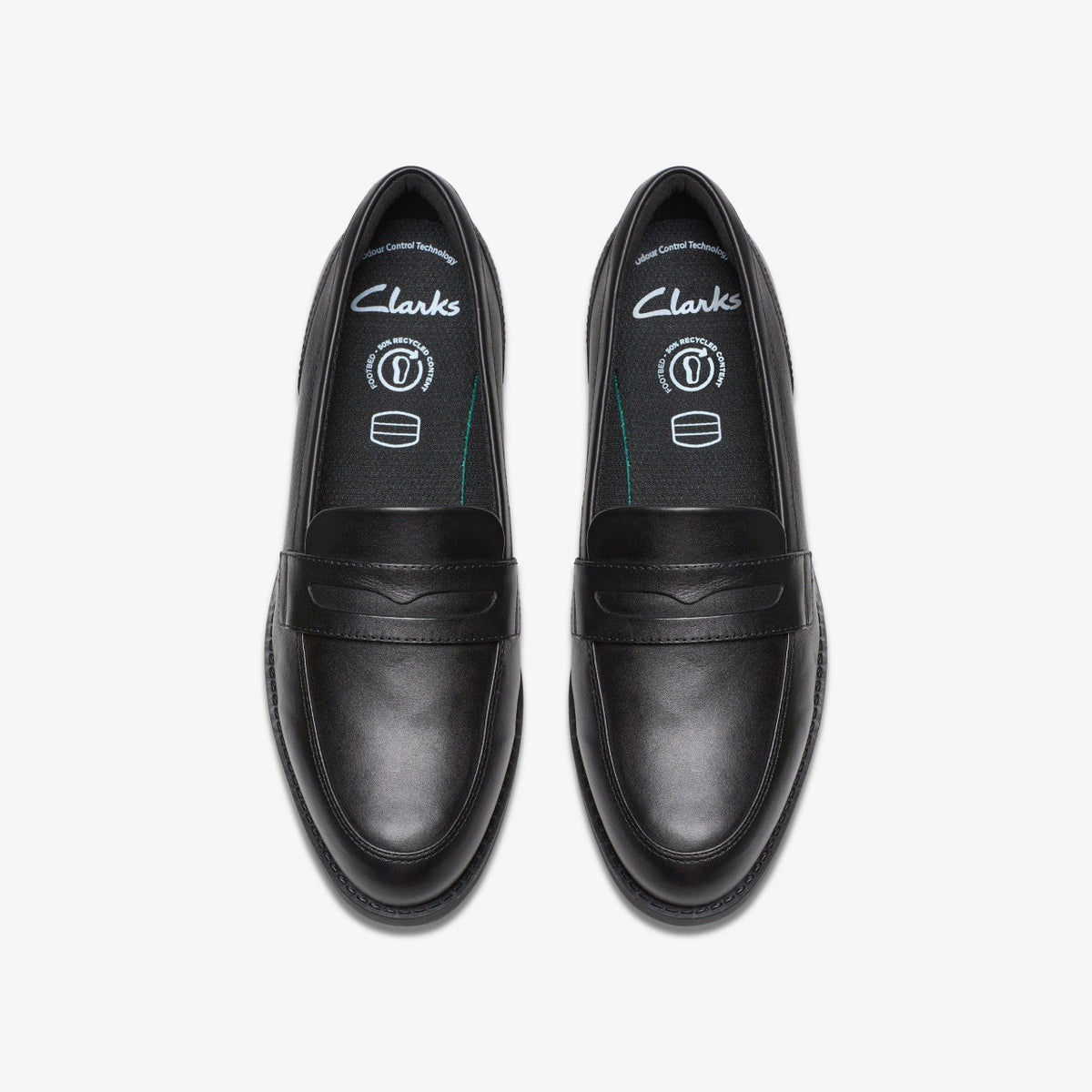 Tapa Edge Youth Black Leather - Clarks Kids