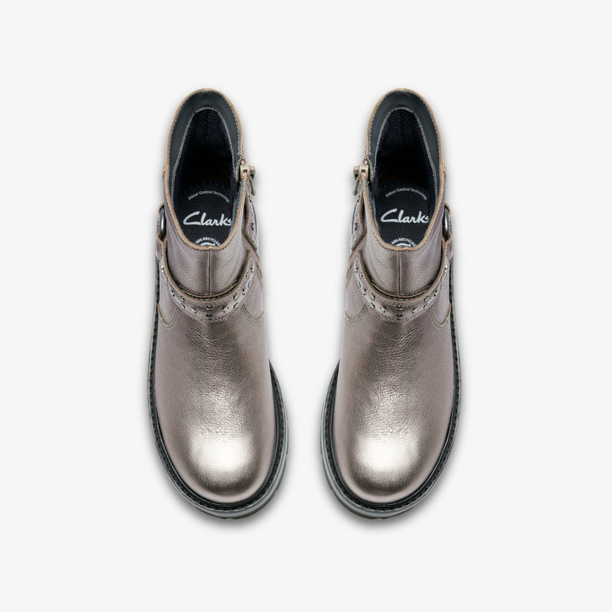 Prague Shine Kid Pewter Metallic - Clarks Kids