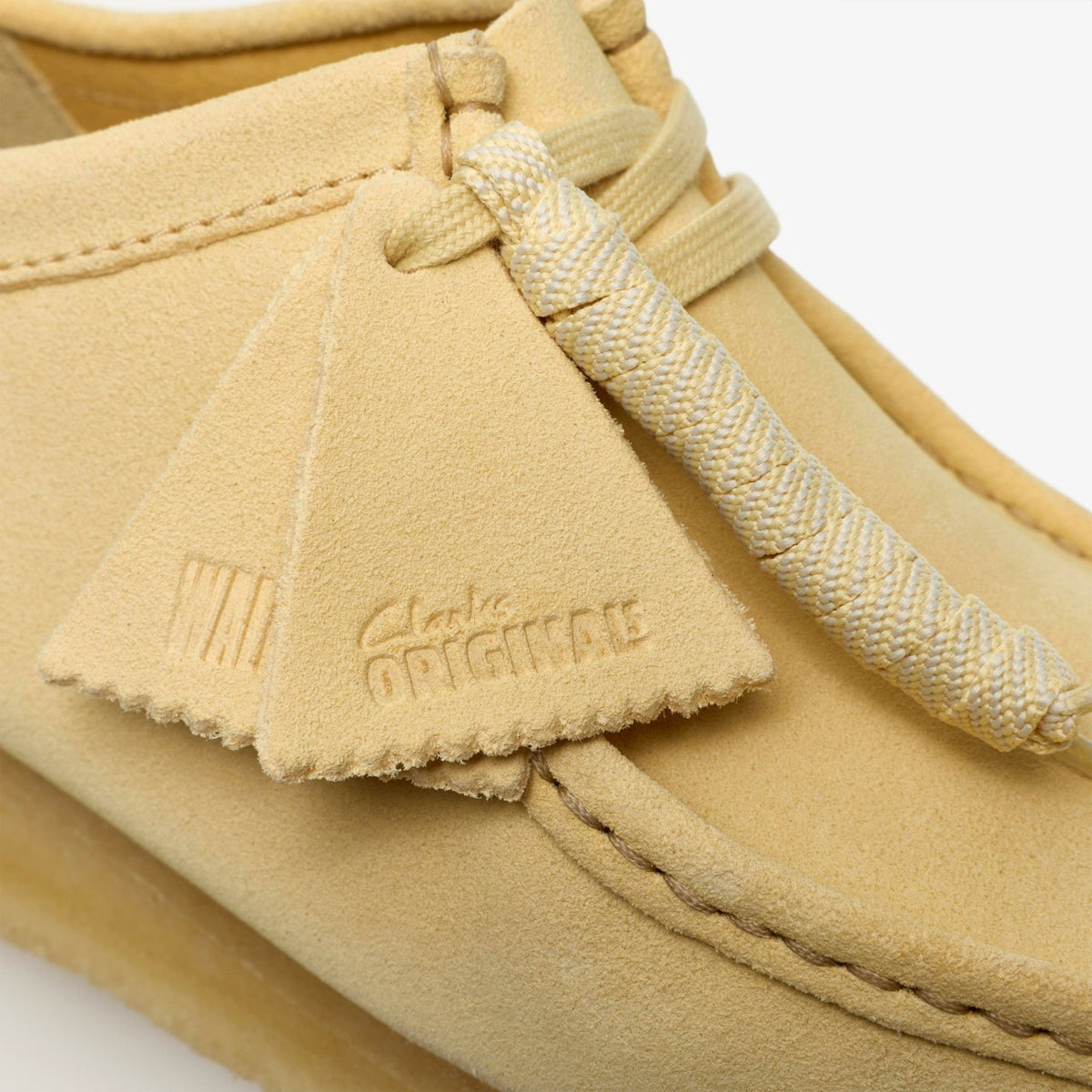 Wallabee Pale Yellow Suede - Clarks Men