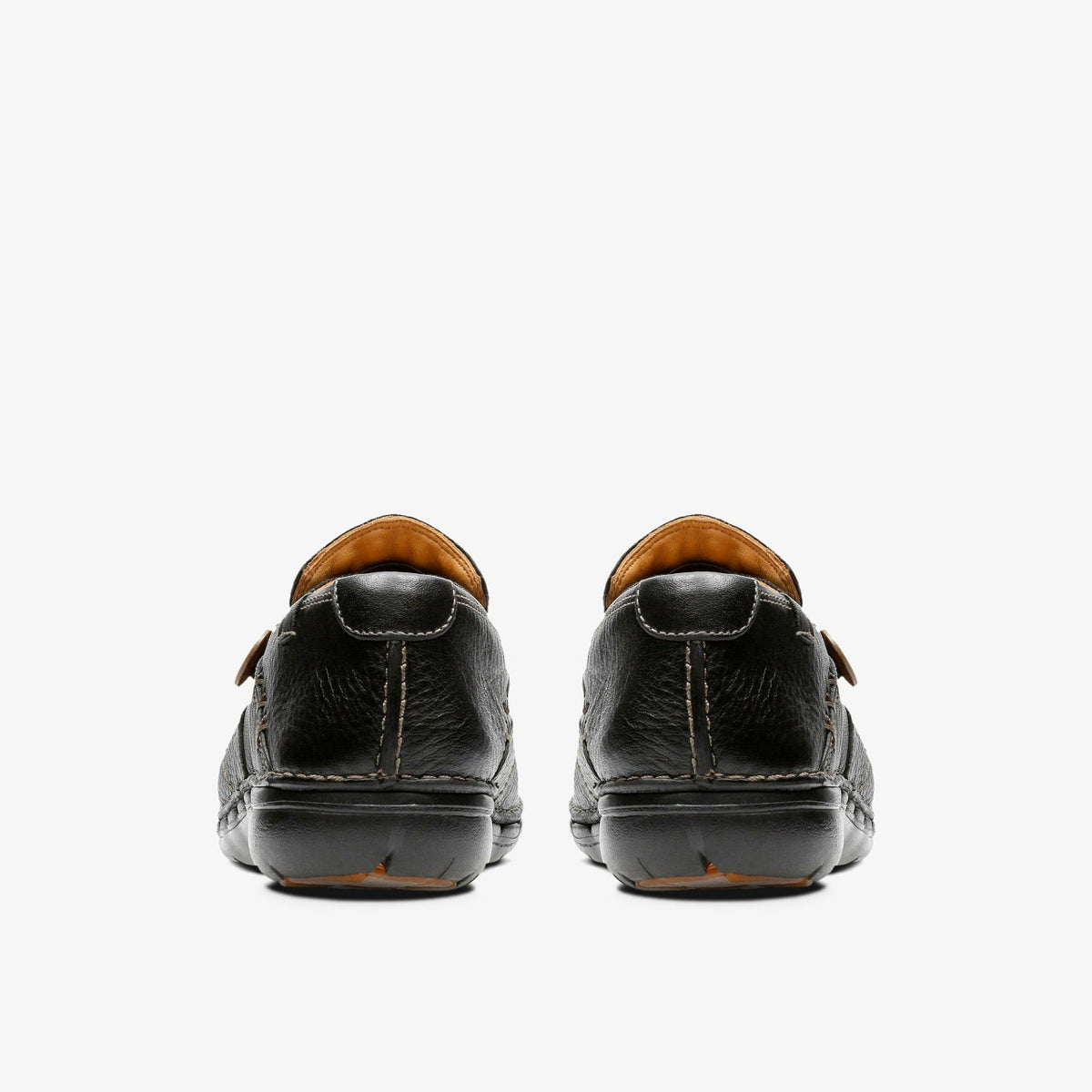 Un Loop Black Leather - Clarks Women