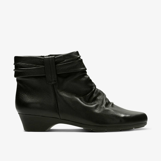 Matron Ella Ankle Boot Black Leather - Clarks Women