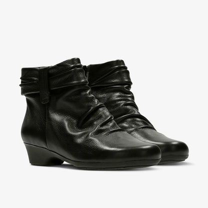 Matron Ella Ankle Boot Black Leather - Clarks Women