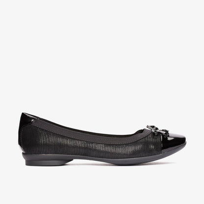 Candra Glow Black Suede - Clarks Women