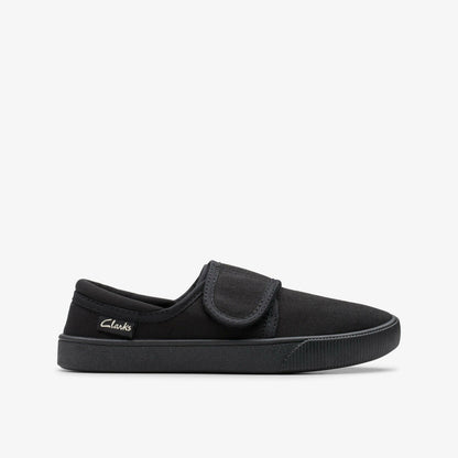 Hopper Run Black Fabric - Clarks Kids