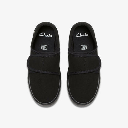 Hopper Run Black Fabric - Clarks Kids