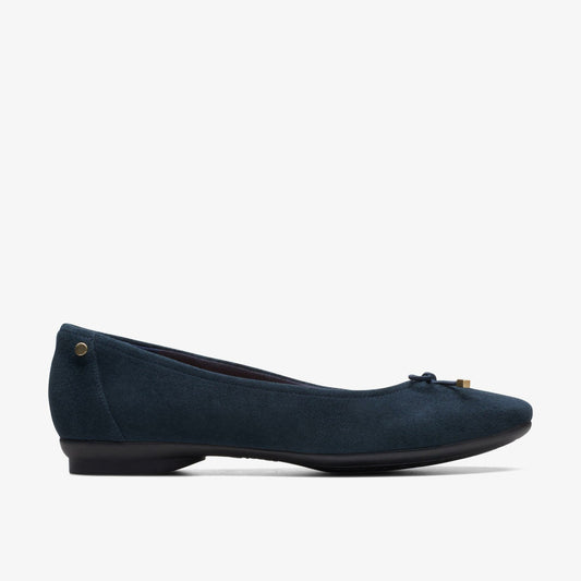Candra Light Navy Suede - Clarks Women