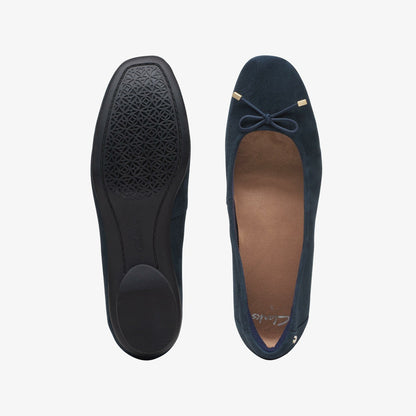 Candra Light Navy Suede - Clarks Women