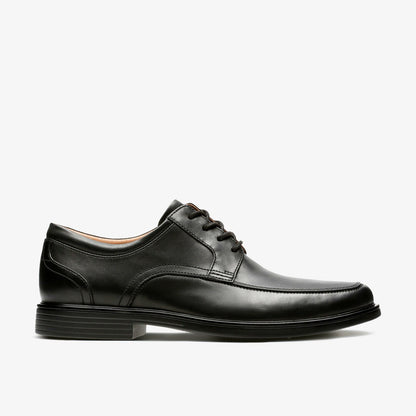 Un Aldric Park Black Leather - Clarks Men