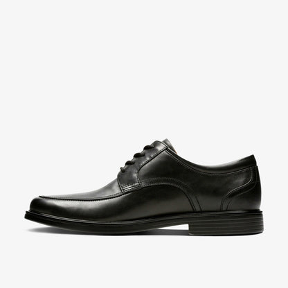 Un Aldric Park Black Leather - Clarks Men