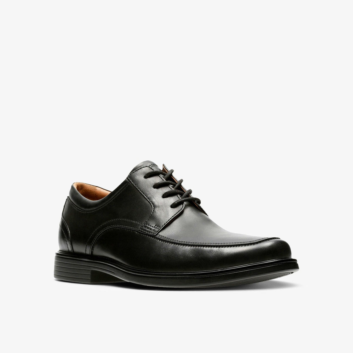 Un Aldric Park Black Leather - Clarks Men