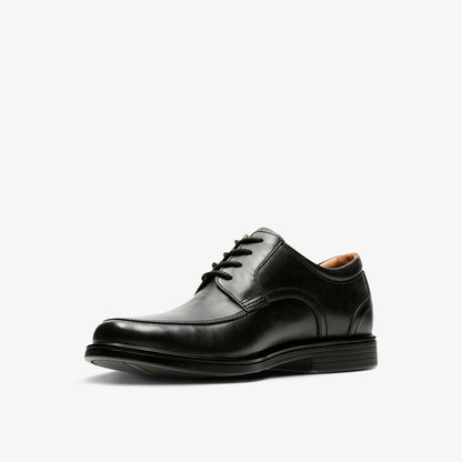 Un Aldric Park Black Leather - Clarks Men