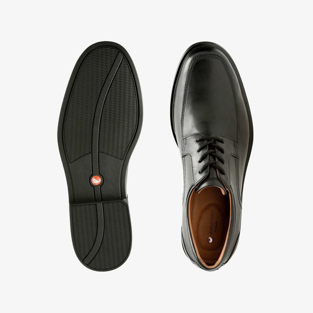 Un Aldric Park Black Leather - Clarks Men