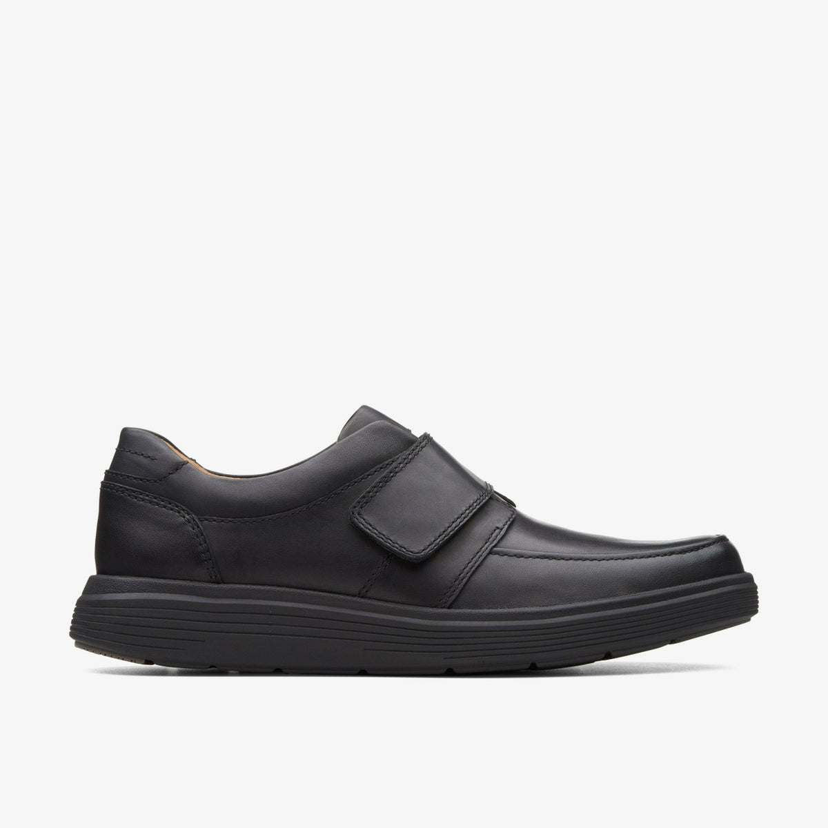 Un Abode Strap Loafer Black Leather - Clarks Men