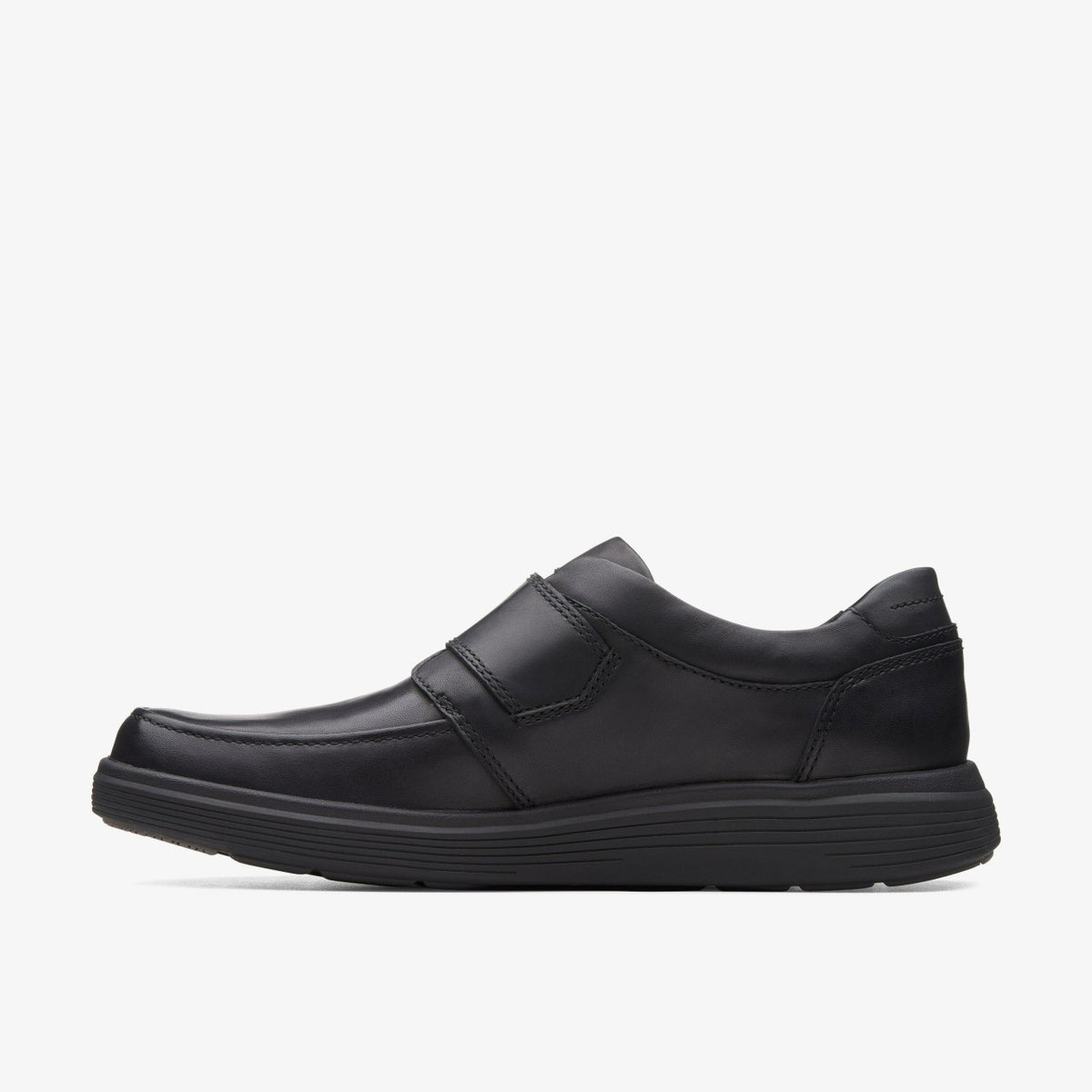 Un Abode Strap Loafer Black Leather - Clarks Men