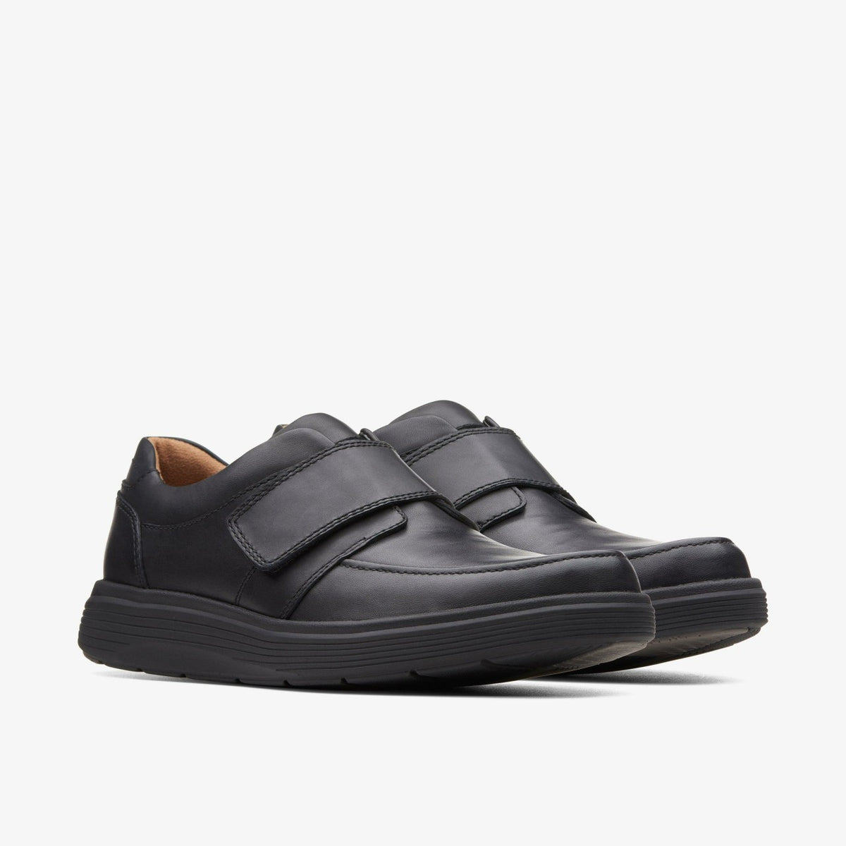 Un Abode Strap Loafer Black Leather - Clarks Men
