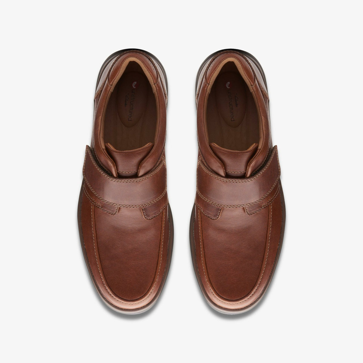 Un Abode Strap Loafer Dark Tan Leather - Clarks Men
