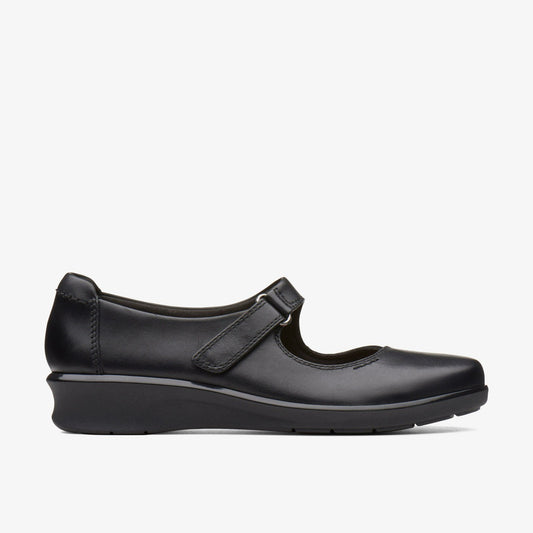 Hope Henley Black Leather - Clarks Women