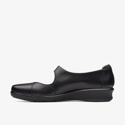 Hope Henley Black Leather - Clarks Women