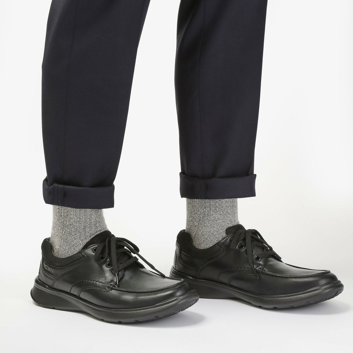 Cotrell Edge Black Smooth Leather - Clarks Men