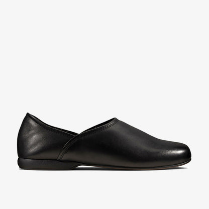 Harston Elite Slipper Black Leather - Clarks Men