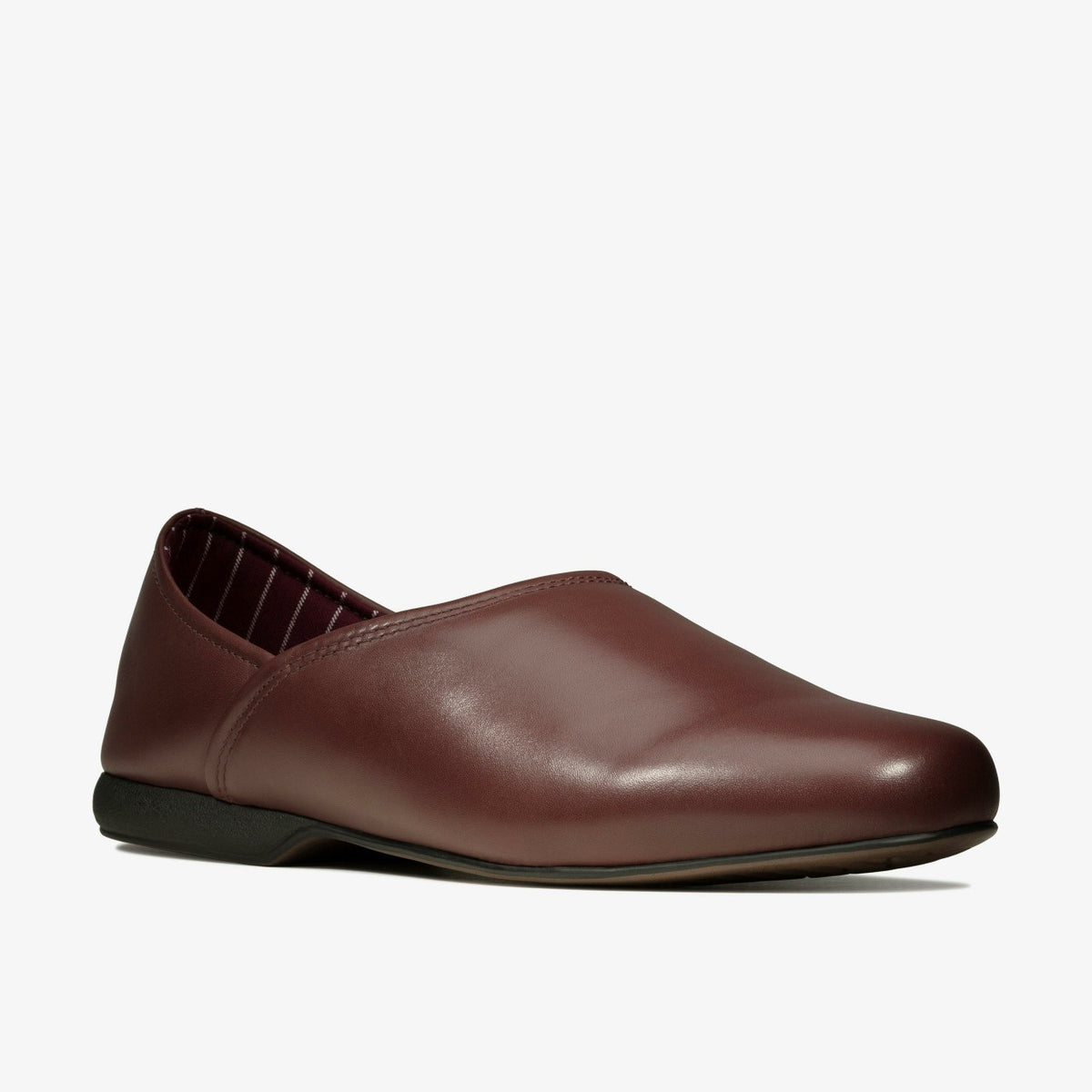Harston Elite Slipper Burgundy Leather - Clarks Men