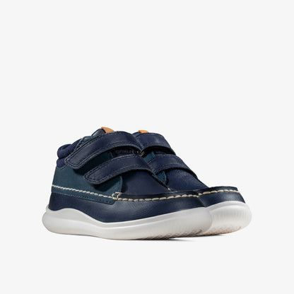 Crest Tuktu Toddler Navy Leather - Clarks Kids
